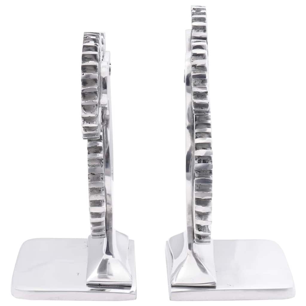 Vidaxxl Buchstützen 2 Stück Silber 10 x 10 x 22 cm Aluminium