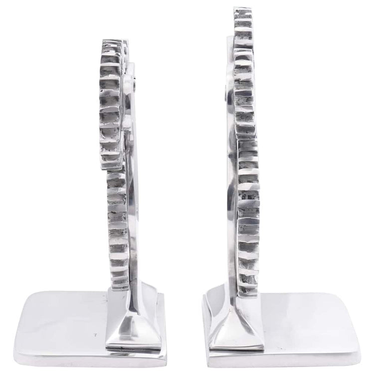 Vidaxxl Buchstützen 2 Stück Silber 10 x 10 x 22 cm Aluminium