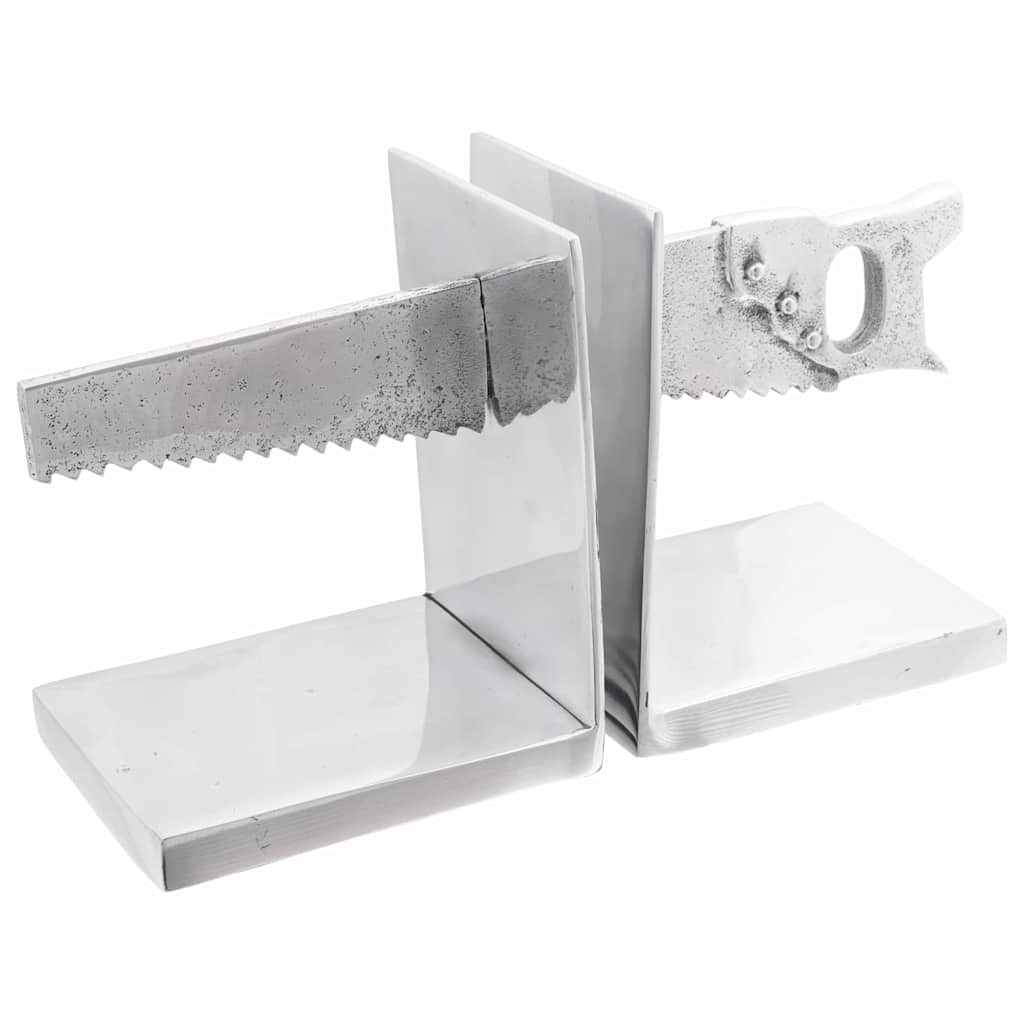 Vidaxxl Buchstützen 2 Stück Silber 11 x 14 x 17,5 cm Aluminium