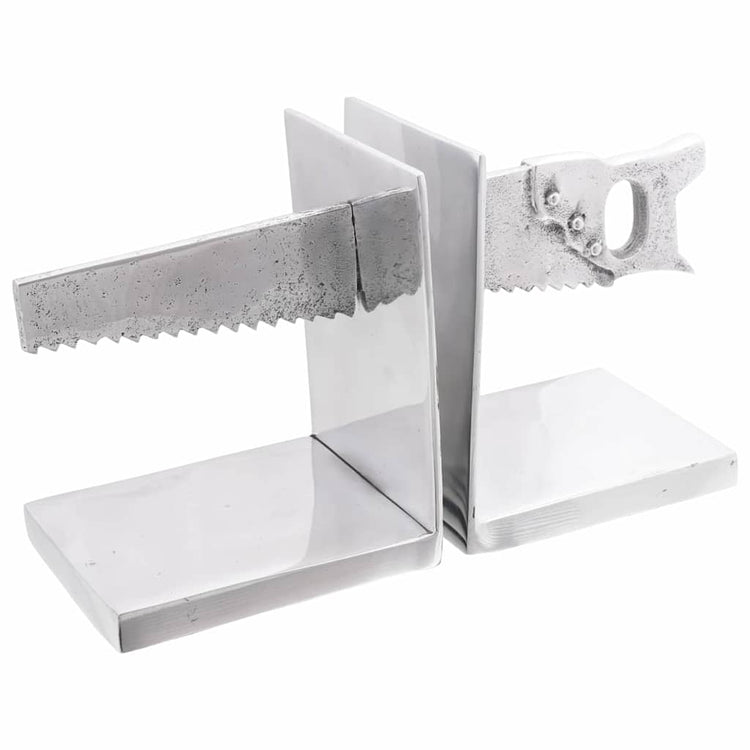Vidaxxl Buchstützen 2 Stück Silber 11 x 14 x 17,5 cm Aluminium