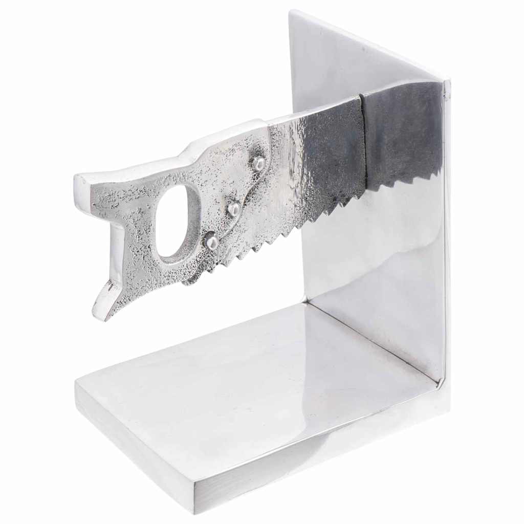 Vidaxxl Buchstützen 2 Stück Silber 11 x 14 x 17,5 cm Aluminium