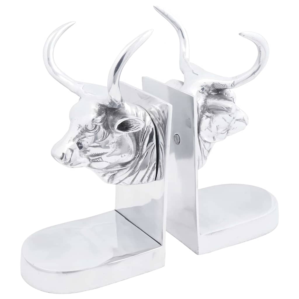 Vidaxxl Buchstützen 2 Stück Silber 17 x 15 x 27 cm Aluminium