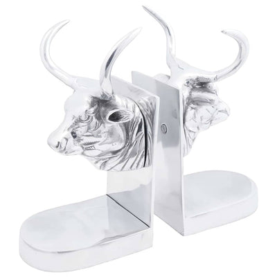 Vidaxxl Buchstützen 2 Stück Silber 17 x 15 x 27 cm Aluminium