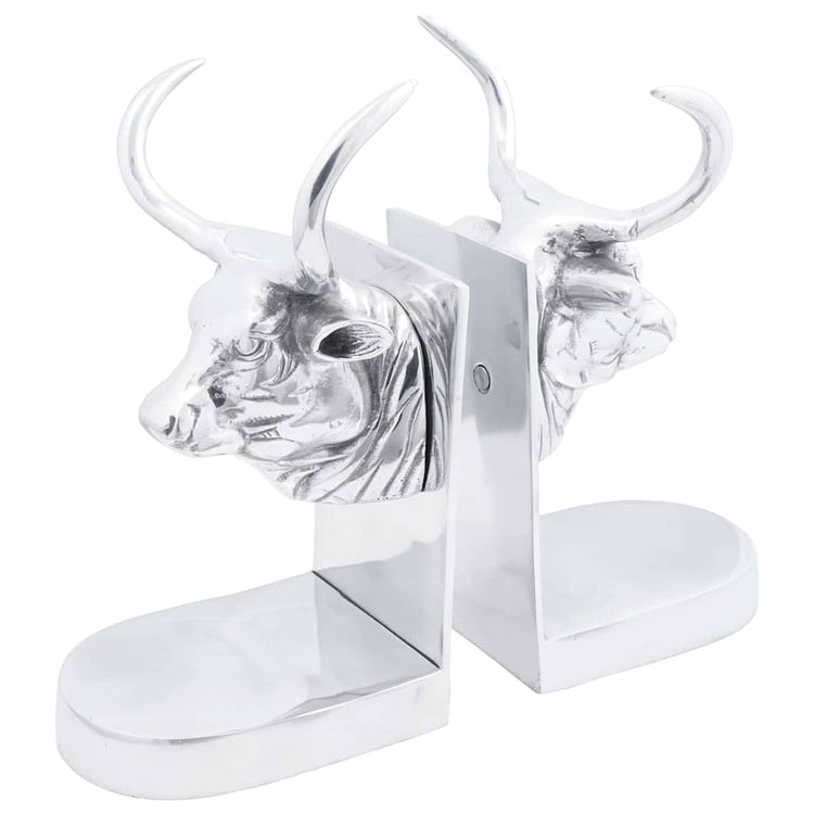 Vidaxxl Buchstützen 2 Stück Silber 17 x 15 x 27 cm Aluminium