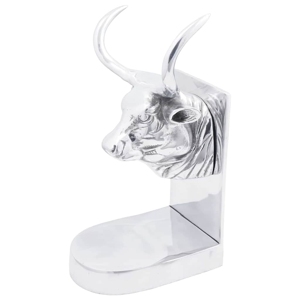 Vidaxxl Buchstützen 2 Stück Silber 17 x 15 x 27 cm Aluminium