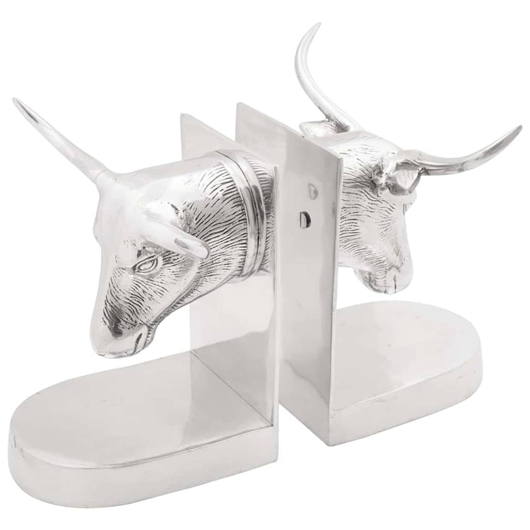 Vidaxxl Buchstützen 2 Stück Silber 21,5 x 15,5 x 20 cm Aluminium