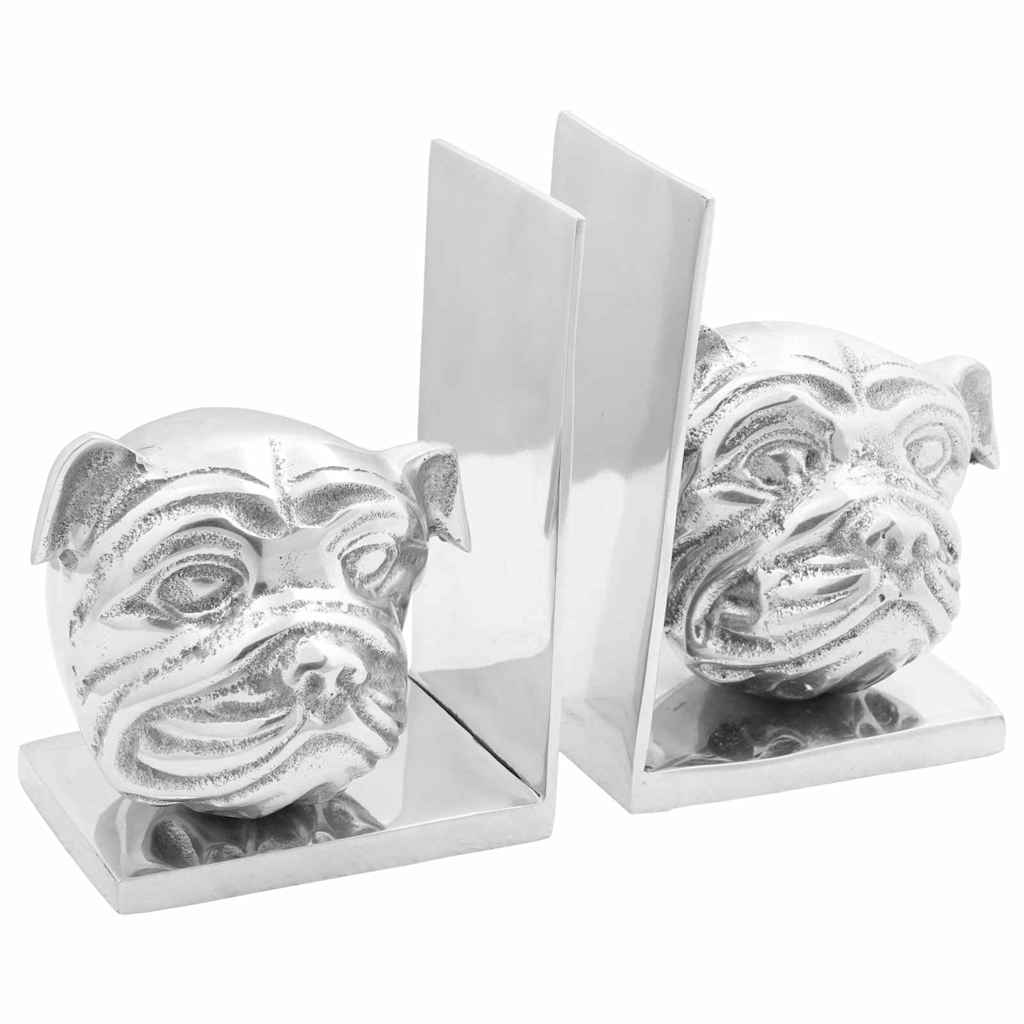 Vidaxxl Buchstützen 2 Stück Silber 8 x 12 x 16,5 cm Aluminium