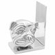 Vidaxxl Buchstützen 2 Stück Silber 8 x 12 x 16,5 cm Aluminium