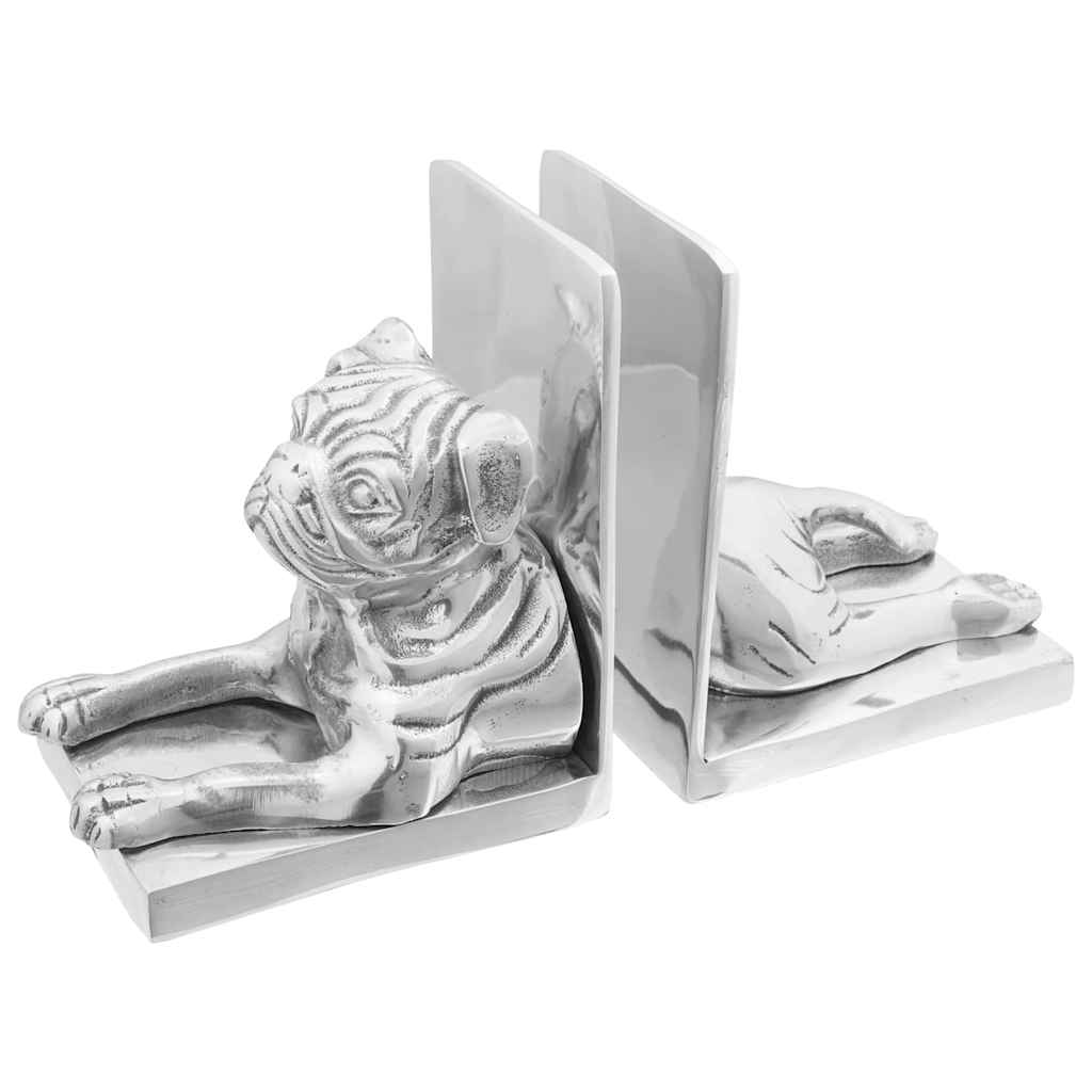 Vidaxxl Buchstützen 2 Stück Silber 12 x 15 x 18 cm Aluminium