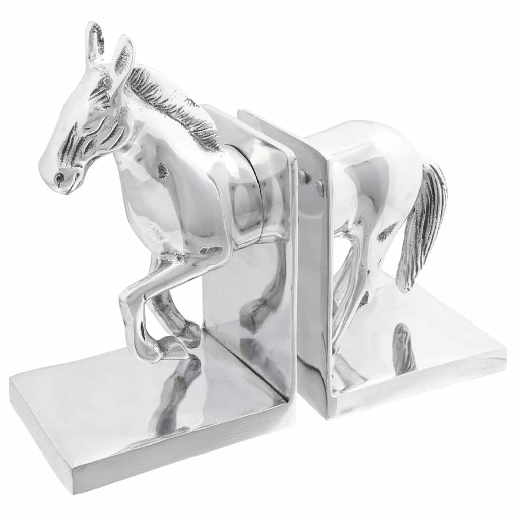 Vidaxxl Buchstützen 2 Stück Silber 11 x 14 x 25 cm Aluminium