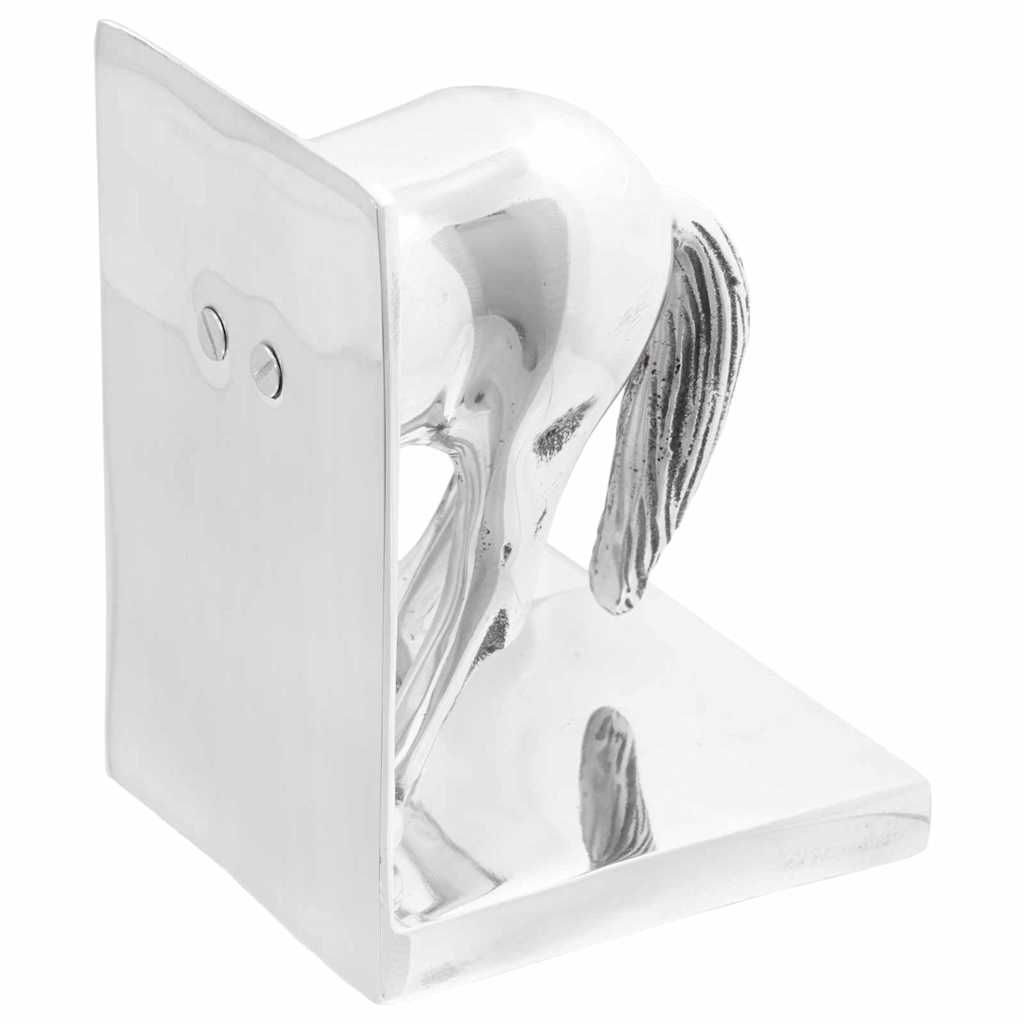 Vidaxxl Buchstützen 2 Stück Silber 11 x 14 x 25 cm Aluminium