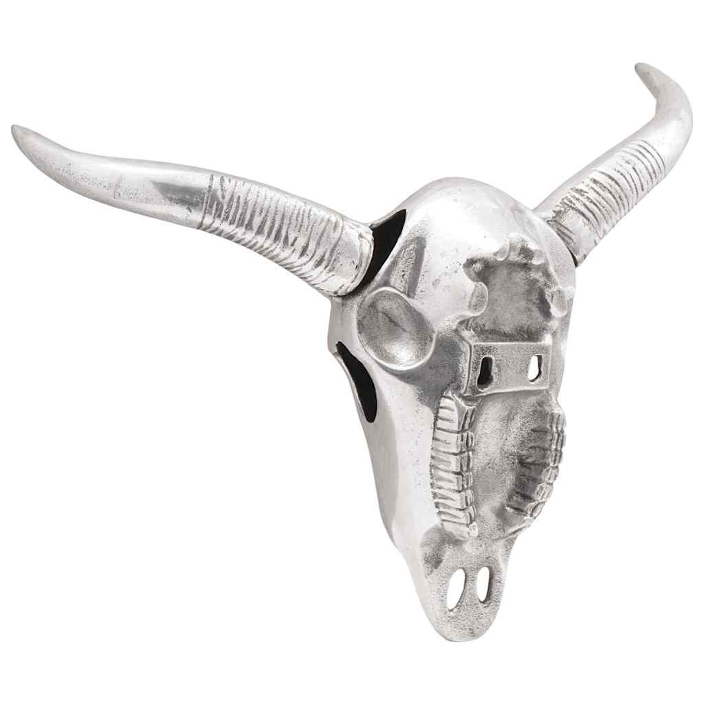 Vidaxx Stierschädel Silber 49 x 10 x 36 cm Aluminium