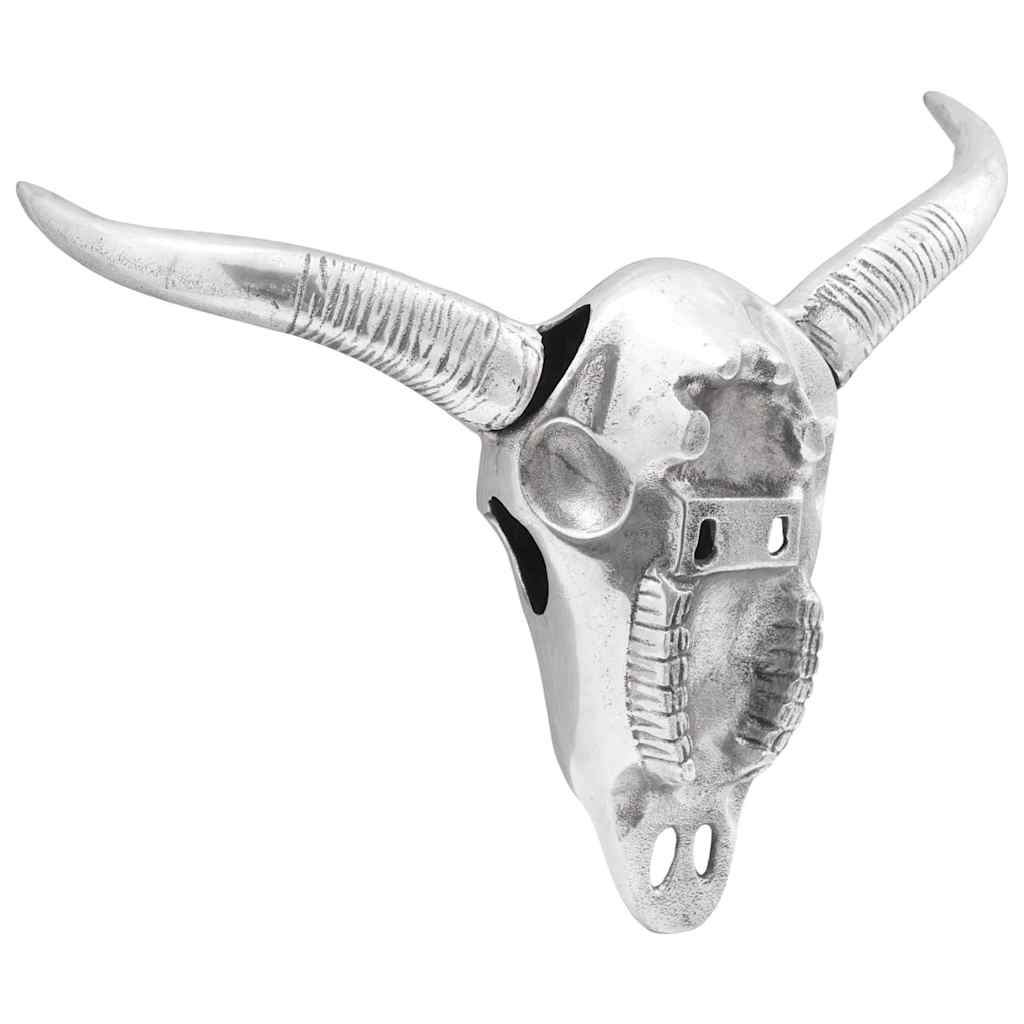 Vidaxx Stierschädel Silber 34 x 13 x 53 cm Aluminium