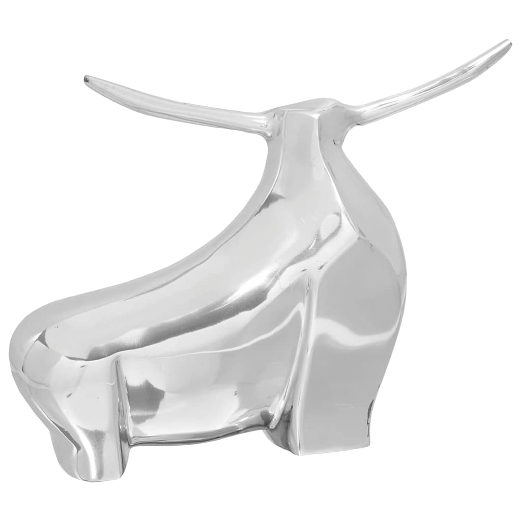 Vidaxx Stierskulptur Silber 37 x 44 x 17 cm Aluminium