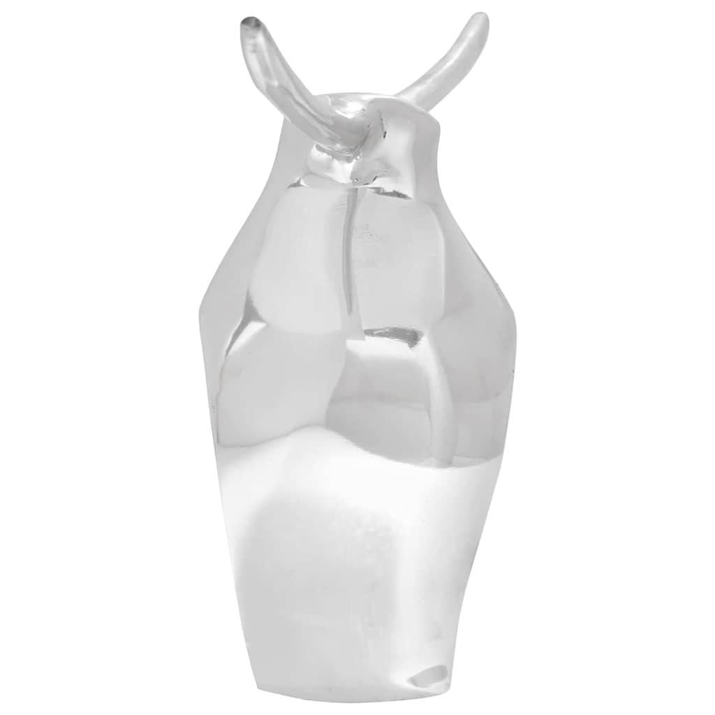 Vidaxx Stierskulptur Silber 37 x 44 x 17 cm Aluminium