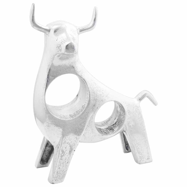 Vidaxx Stierskulptur Silber 22 x 9,5 x 34 cm Aluminium