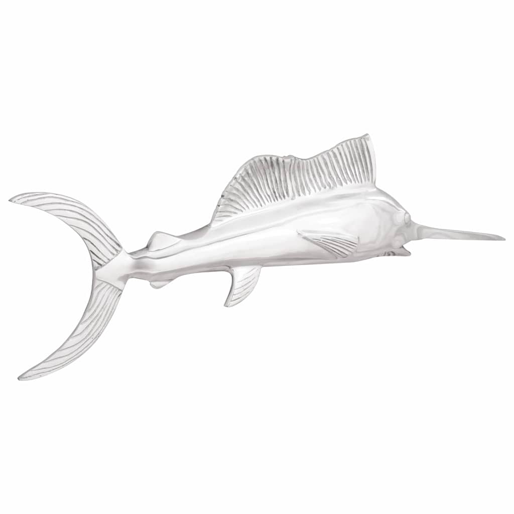 Vidaxl Skulptur Silber 91 x 8 x 26 cm Aluminium