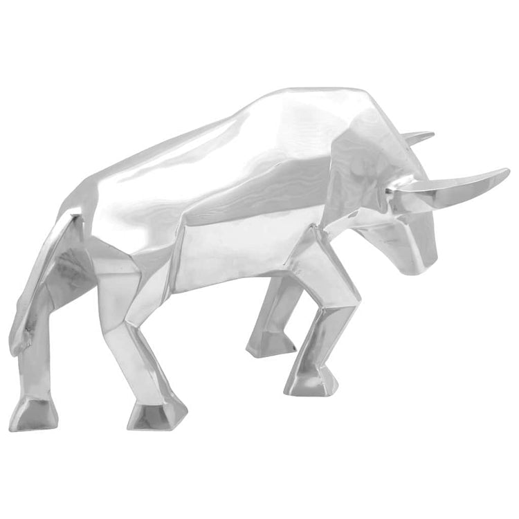 Vidaxx Stierskulptur Silber 74 x 23 x 39 cm Aluminium