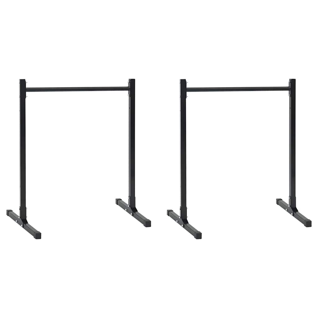 Vidaxx Dipstation 2 Stück schwarz 55 x 90 x 104,5 cm pulverbeschichteter Stahl