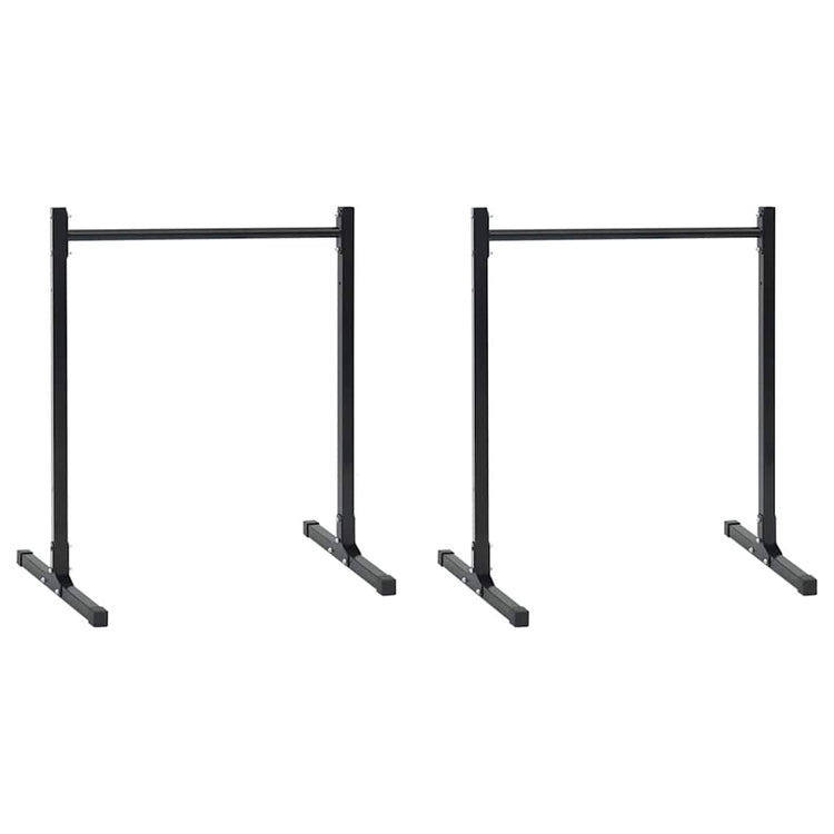 Vidaxx Dipstation 2 Stück schwarz 55 x 90 x 104,5 cm pulverbeschichteter Stahl