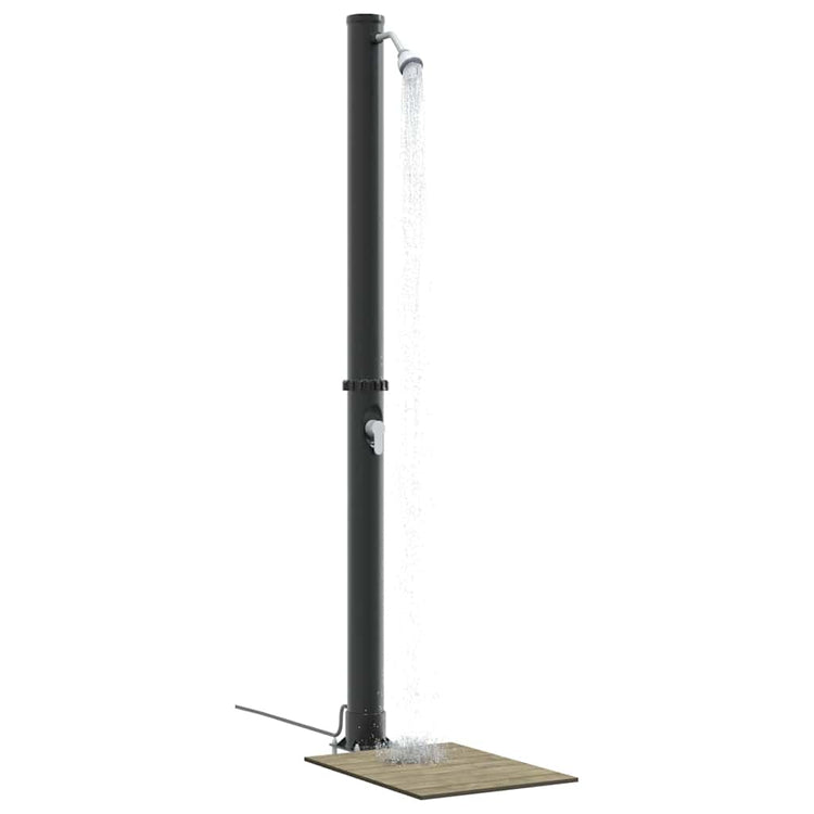 Vidaxx Outdoor-Solardusche schwarz 217 cm PVC und Aluminium