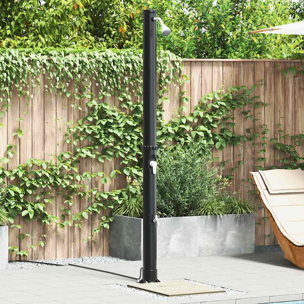 Vidaxx Outdoor-Solardusche schwarz 217 cm PVC und Aluminium