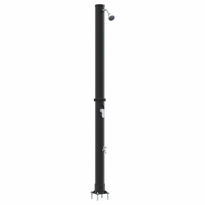Vidaxx Outdoor-Solardusche schwarz 217 cm PVC und Aluminium