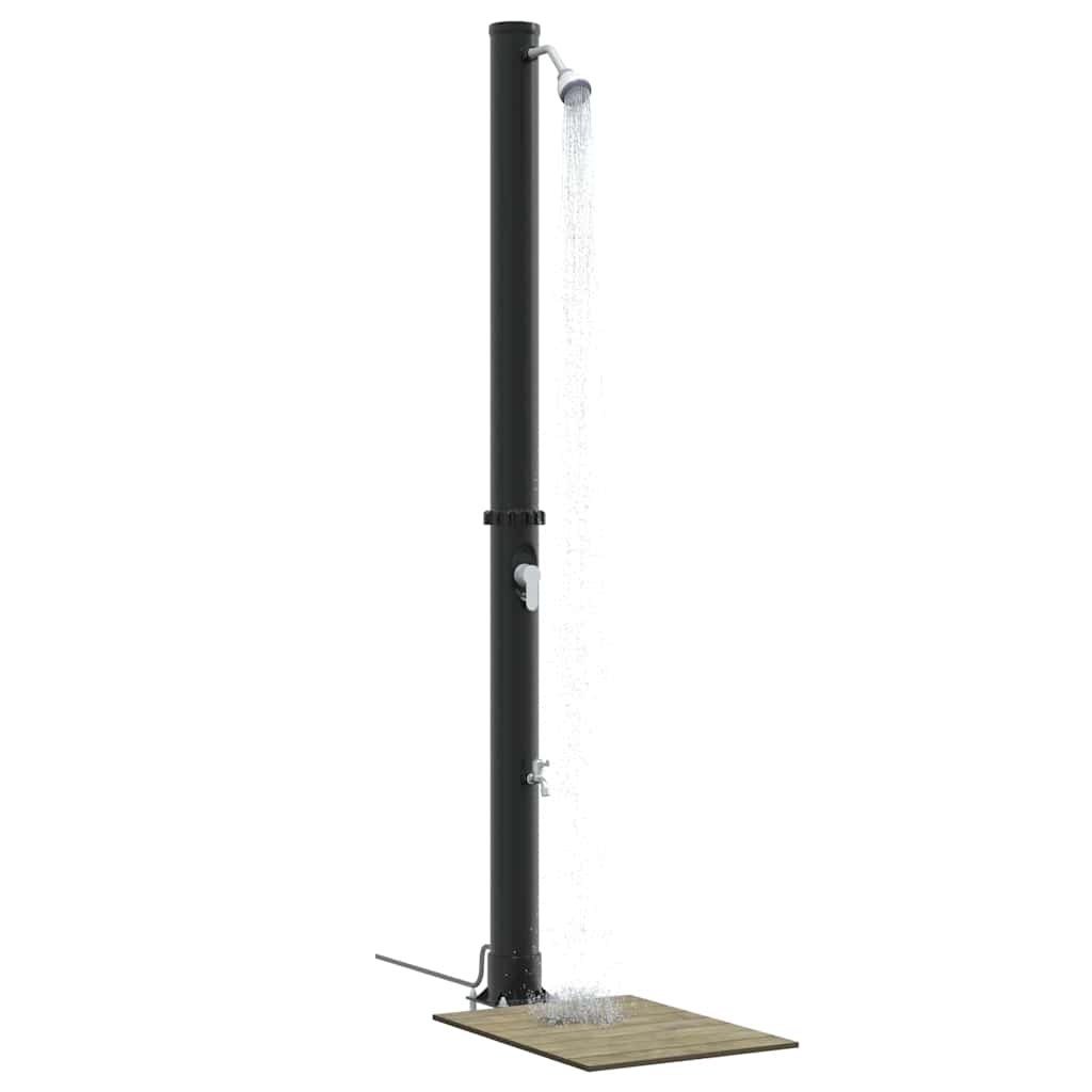 Vidaxx Outdoor-Solardusche schwarz 217 cm PVC und Aluminium