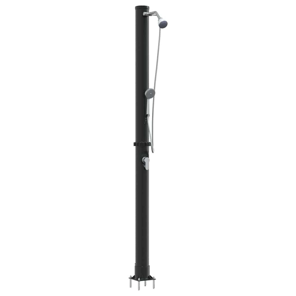 Vidaxx Outdoor-Solardusche schwarz 217 cm PVC und Aluminium