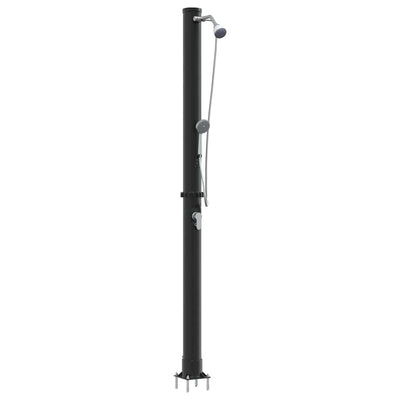 Vidaxx Outdoor-Solardusche schwarz 217 cm PVC und Aluminium