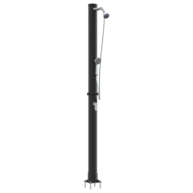 Vidaxx Outdoor-Solardusche schwarz 217 cm PVC und Aluminium
