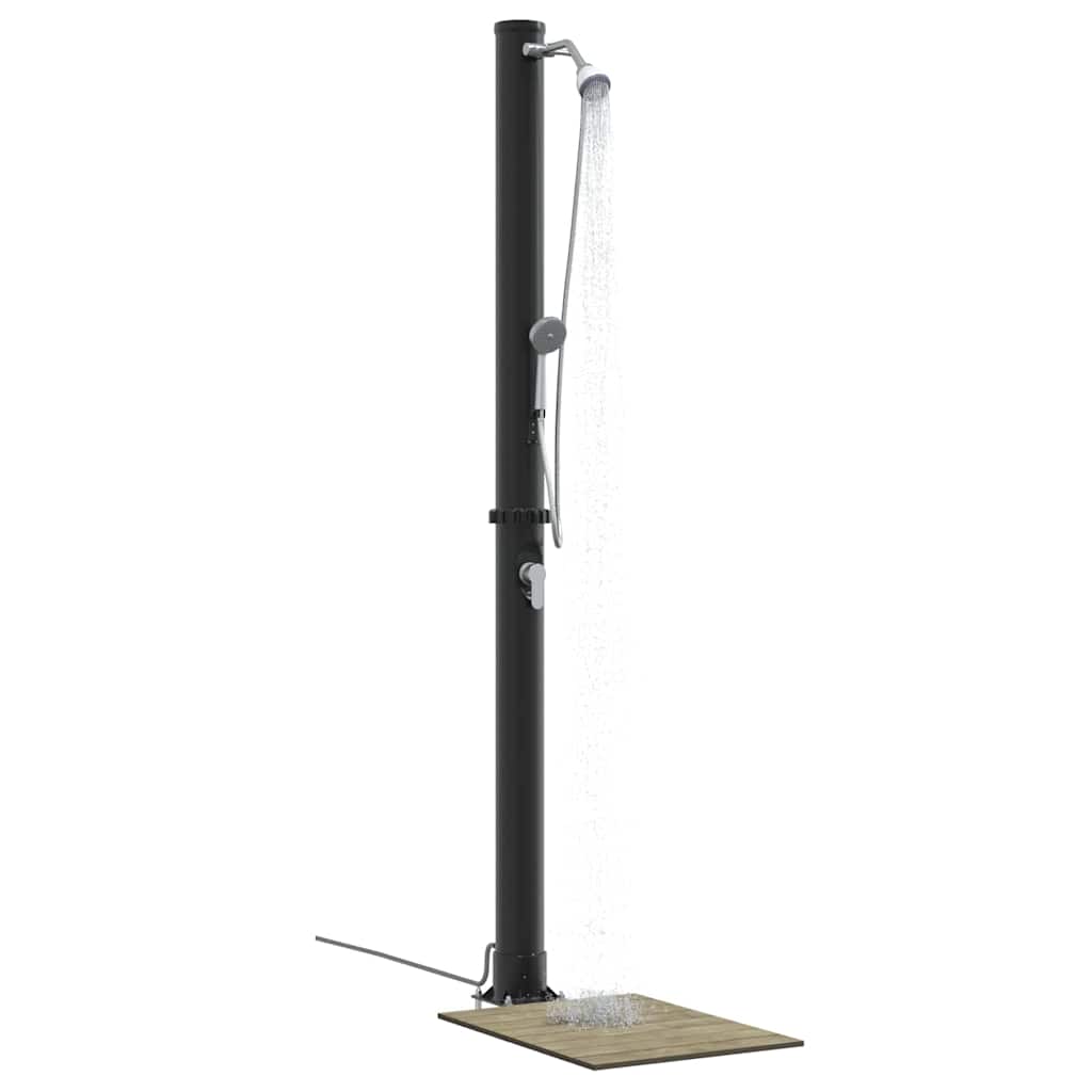 Vidaxx Outdoor-Solardusche schwarz 217 cm PVC und Aluminium