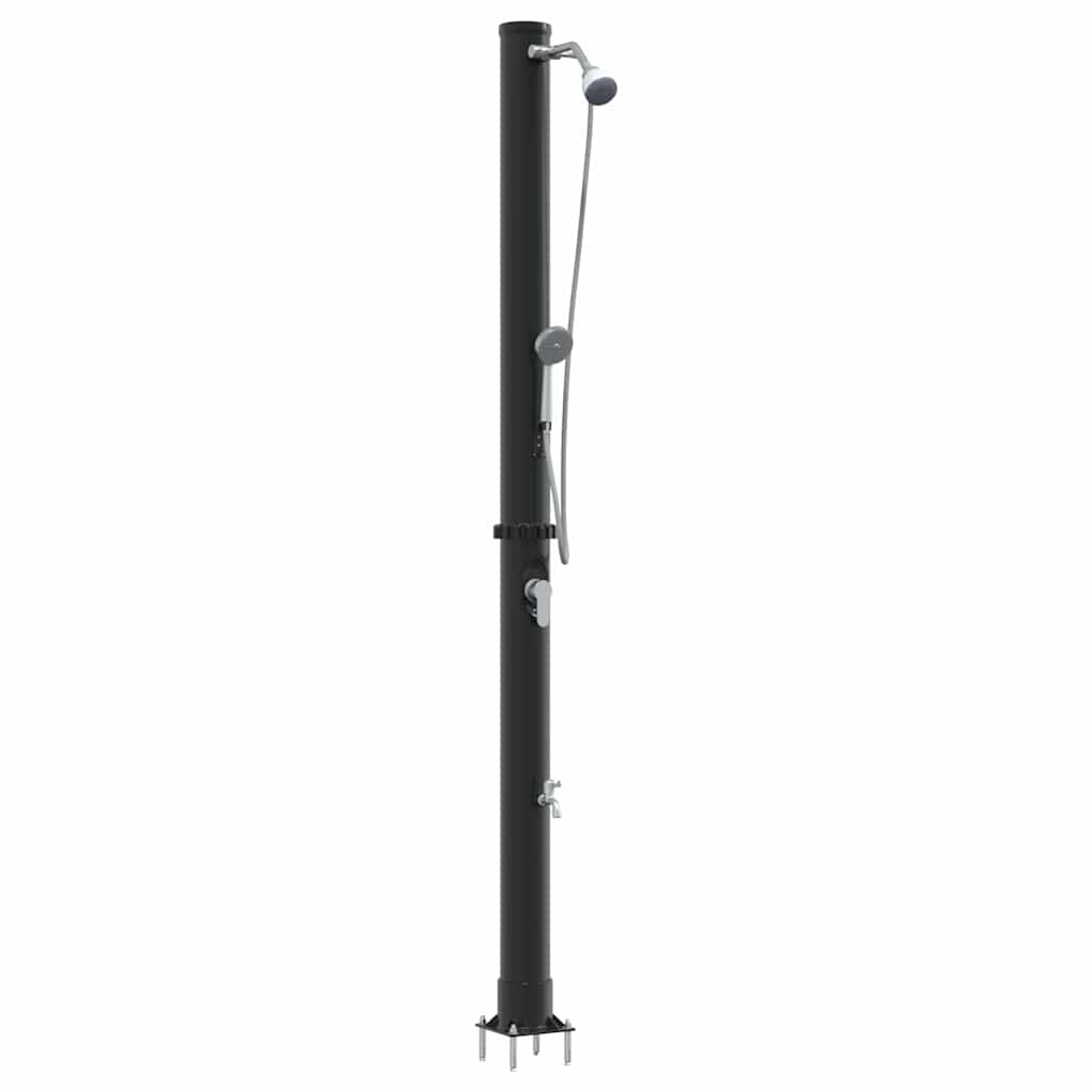 Vidaxx Outdoor-Solardusche schwarz 217 cm PVC und Aluminium