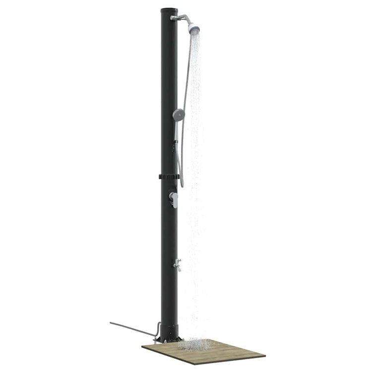 Vidaxx Outdoor-Solardusche schwarz 217 cm PVC und Aluminium