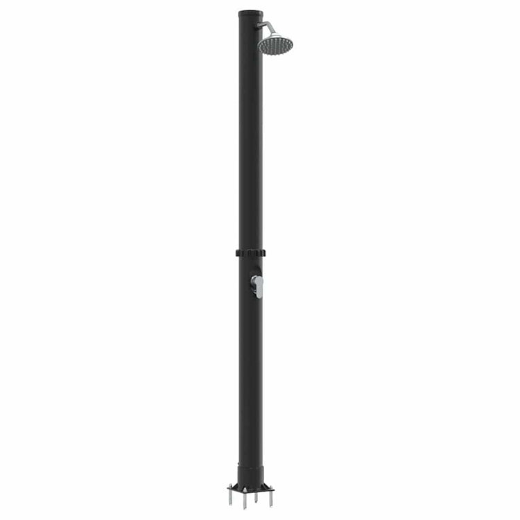 Vidaxx Outdoor-Solardusche schwarz 217 cm PVC und Aluminium