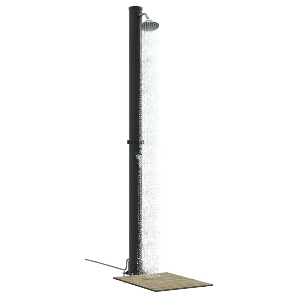 Vidaxx Outdoor-Solardusche schwarz 217 cm PVC und Aluminium
