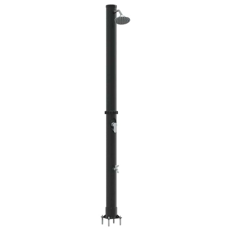 Vidaxx Outdoor-Solardusche schwarz 217 cm PVC und Aluminium