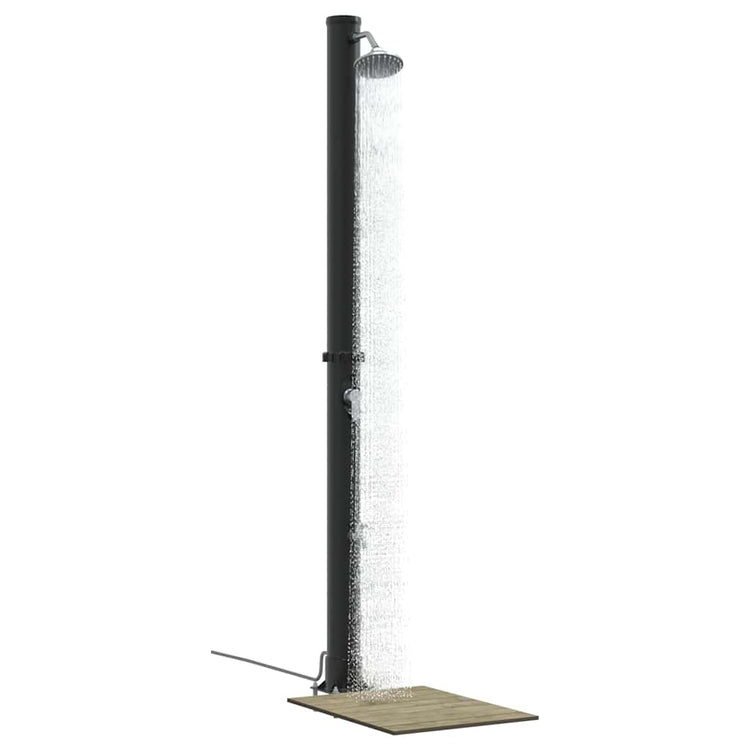 Vidaxx Outdoor-Solardusche schwarz 217 cm PVC und Aluminium