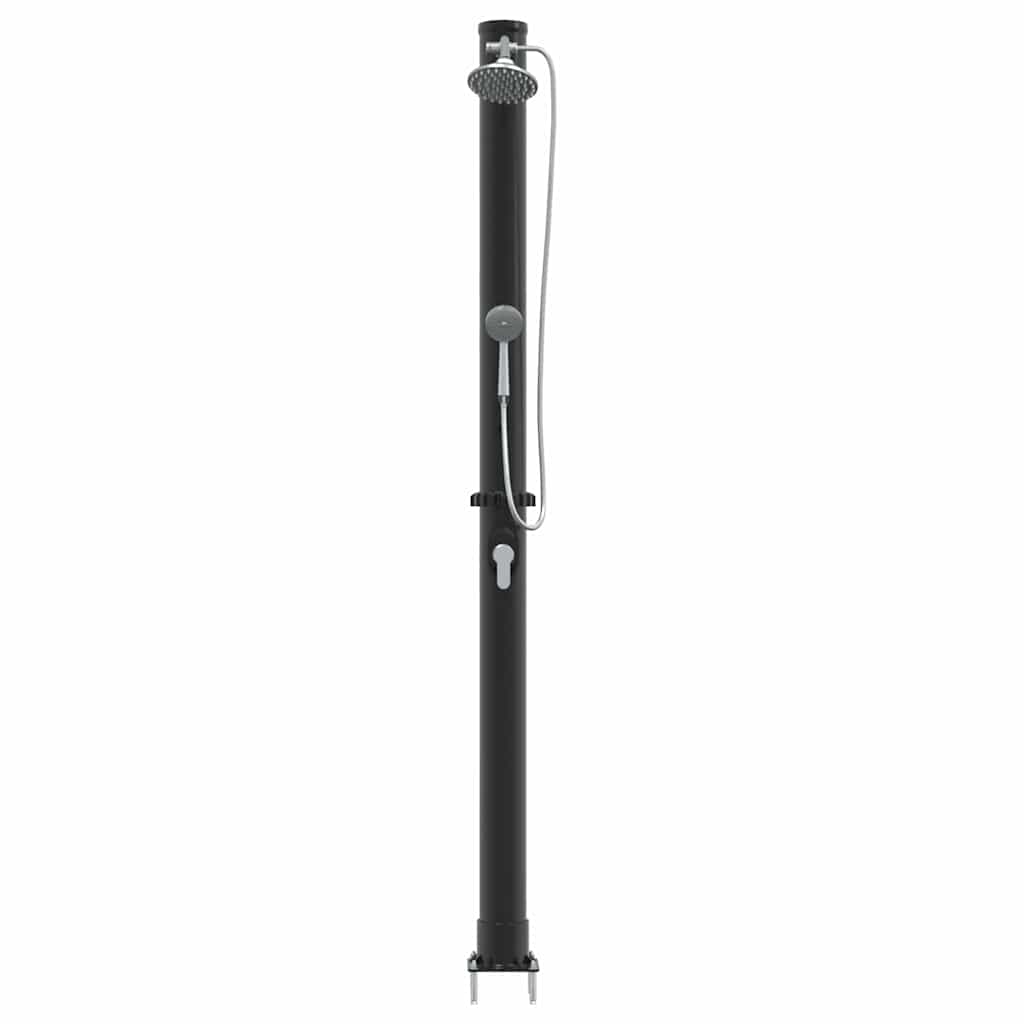 Vidaxx Outdoor-Solardusche schwarz 217 cm PVC und Aluminium