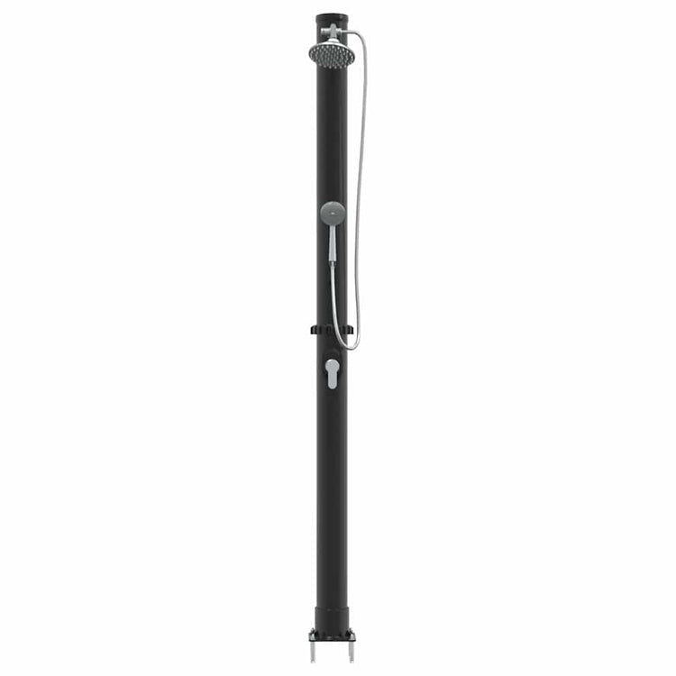 Vidaxx Outdoor-Solardusche schwarz 217 cm PVC und Aluminium