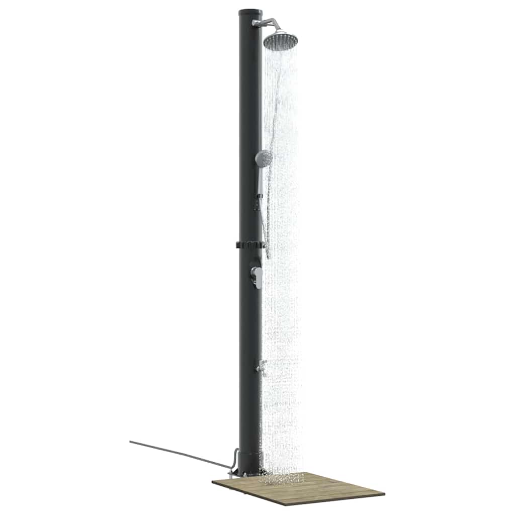 Vidaxx Outdoor-Solardusche schwarz 217 cm PVC und Aluminium