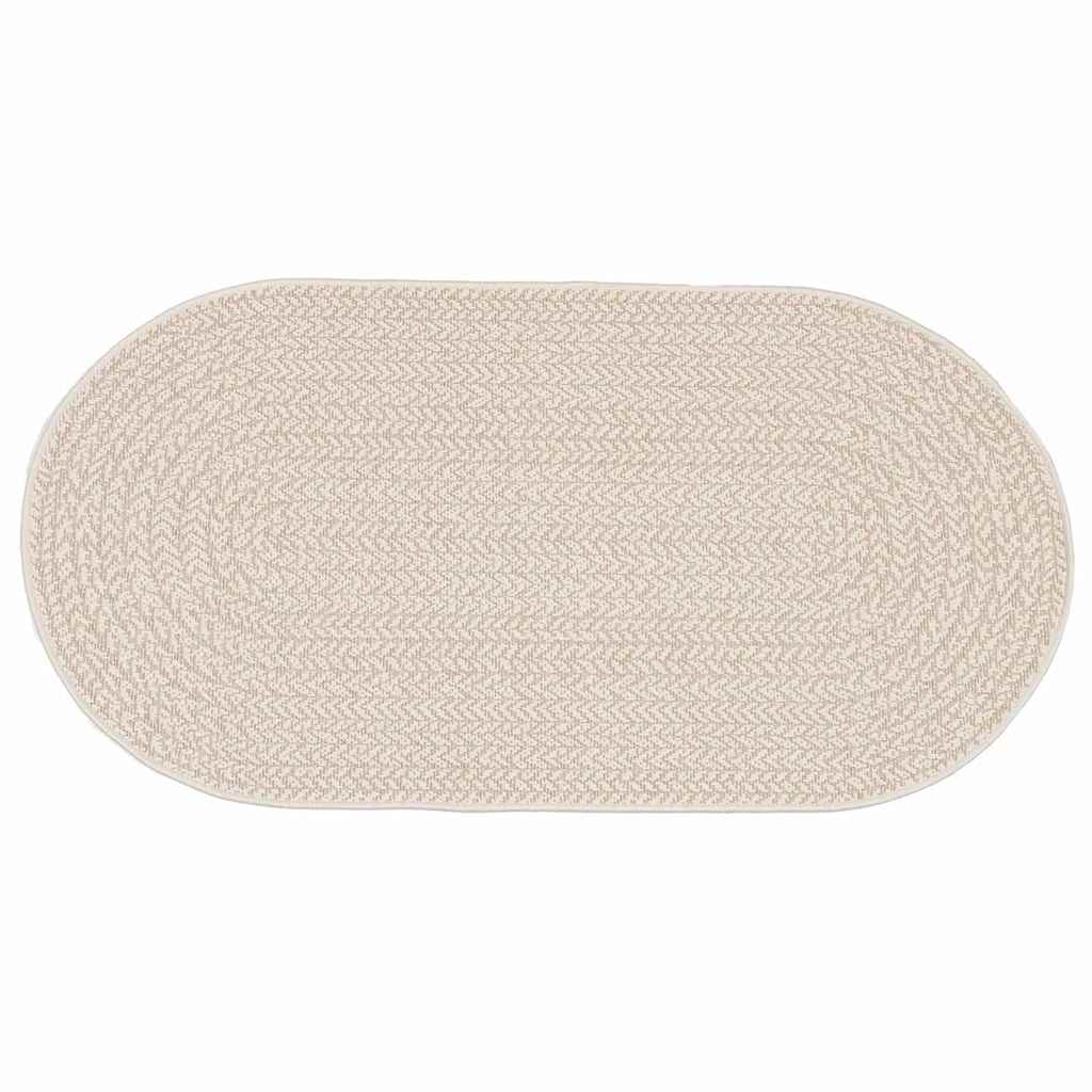 Vidaxxl Teppich Zizur Creme 200 x 100 cm Polypropylen
