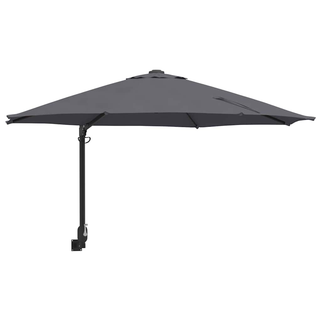 Vidaxxl Gartensonnenschirm Anthrazit 248 x 248 x 148 cm Polyester und Stahl