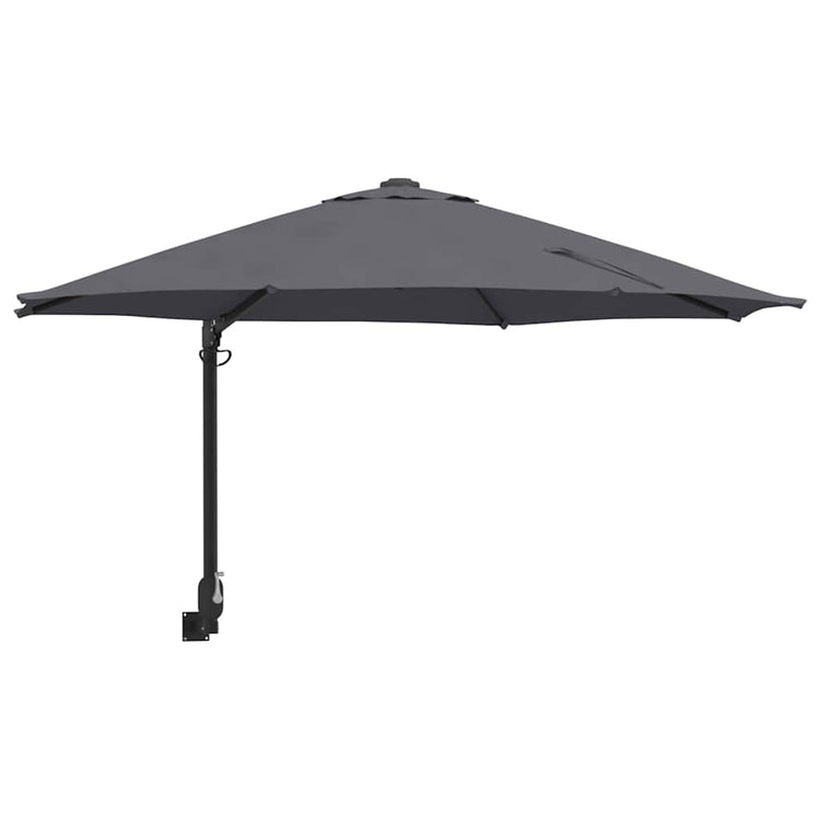 Vidaxxl Gartensonnenschirm Anthrazit 248 x 248 x 148 cm Polyester und Stahl