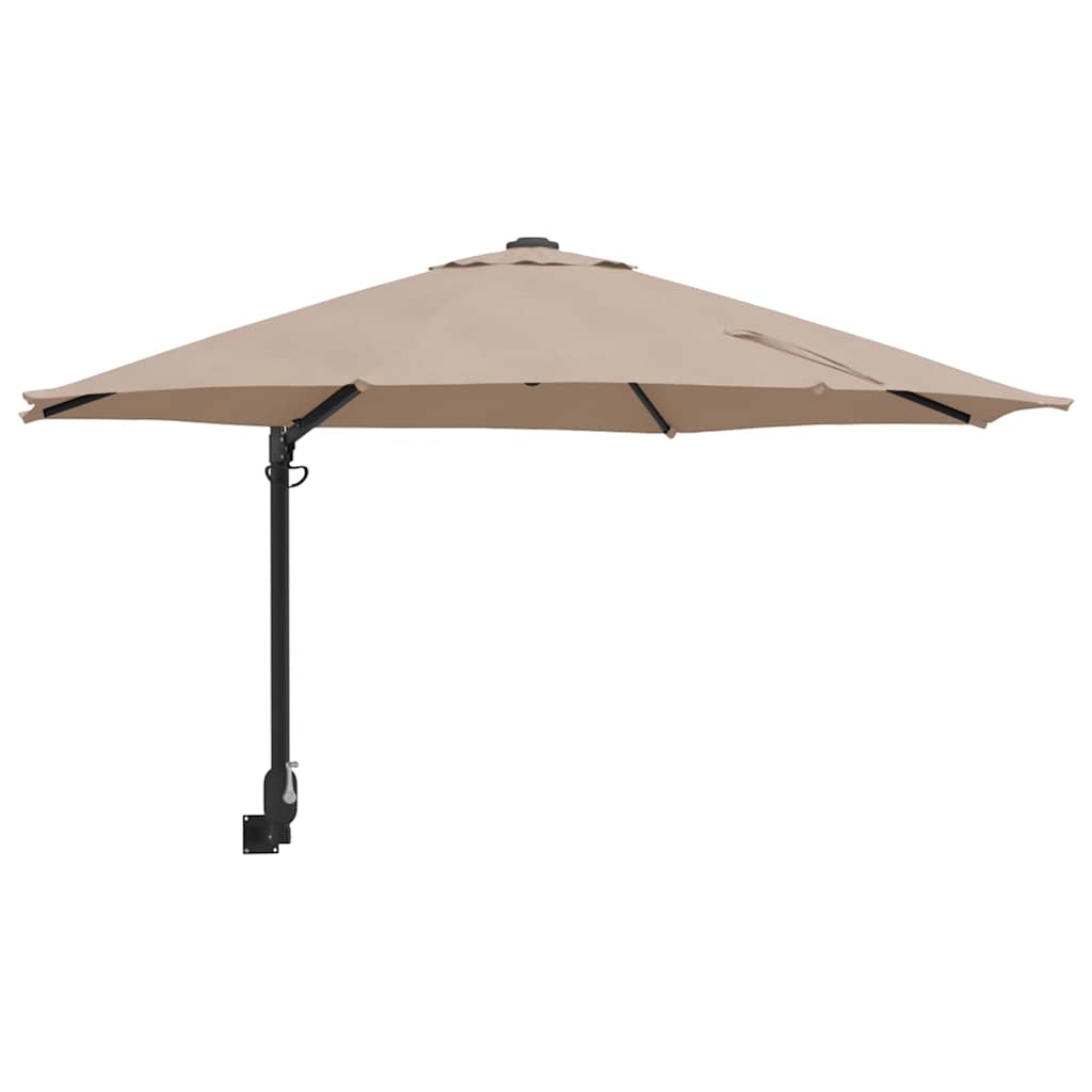Vidaxx Gartensonnenschirm Taupe 248 x 248 x 148 cm Polyester und Stahl