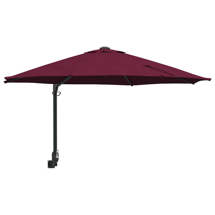 Vidaxxl Gartensonnenschirm Bordeauxrot 248 x 248 x 148 cm Polyester und Stahl