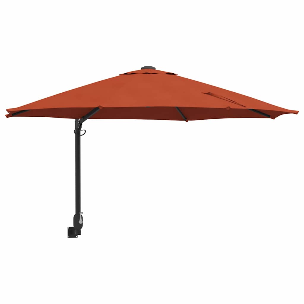 Vidaxxl Gartensonnenschirm Terrakotta 248 x 248 x 148 cm Polyester und Stahl
