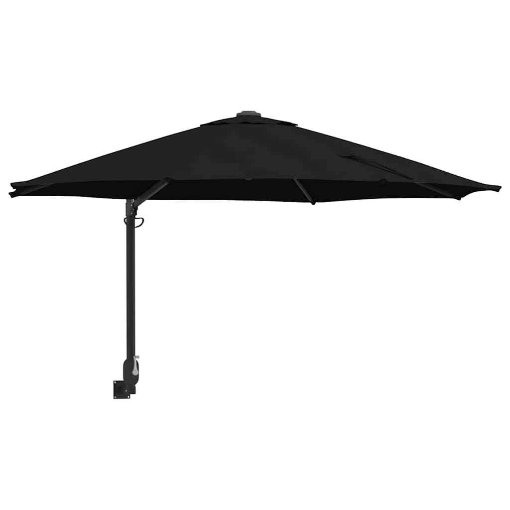 Vidaxx Gartensonnenschirm Schwarz 248 x 248 x 148 cm Polyester und Stahl