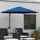 Vidaxxl Gartensonnenschirm Azurblau 248 x 248 x 148 cm Polyester und Stahl
