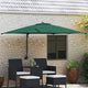 Vidaxxl Gartensonnenschirm grün 248,5 x 247,5 x 160 cm Polyester und Stahl